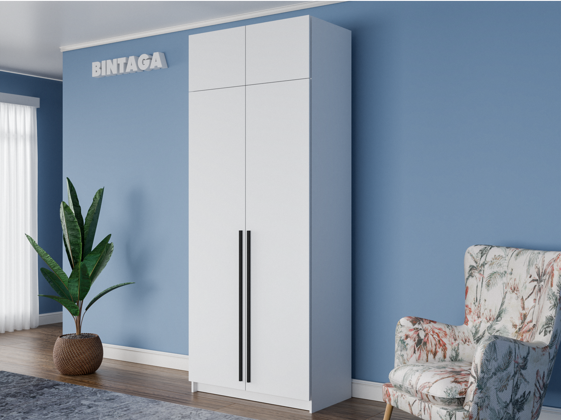Распашной шкаф Пакс Фардал 49 white ИКЕА (IKEA)